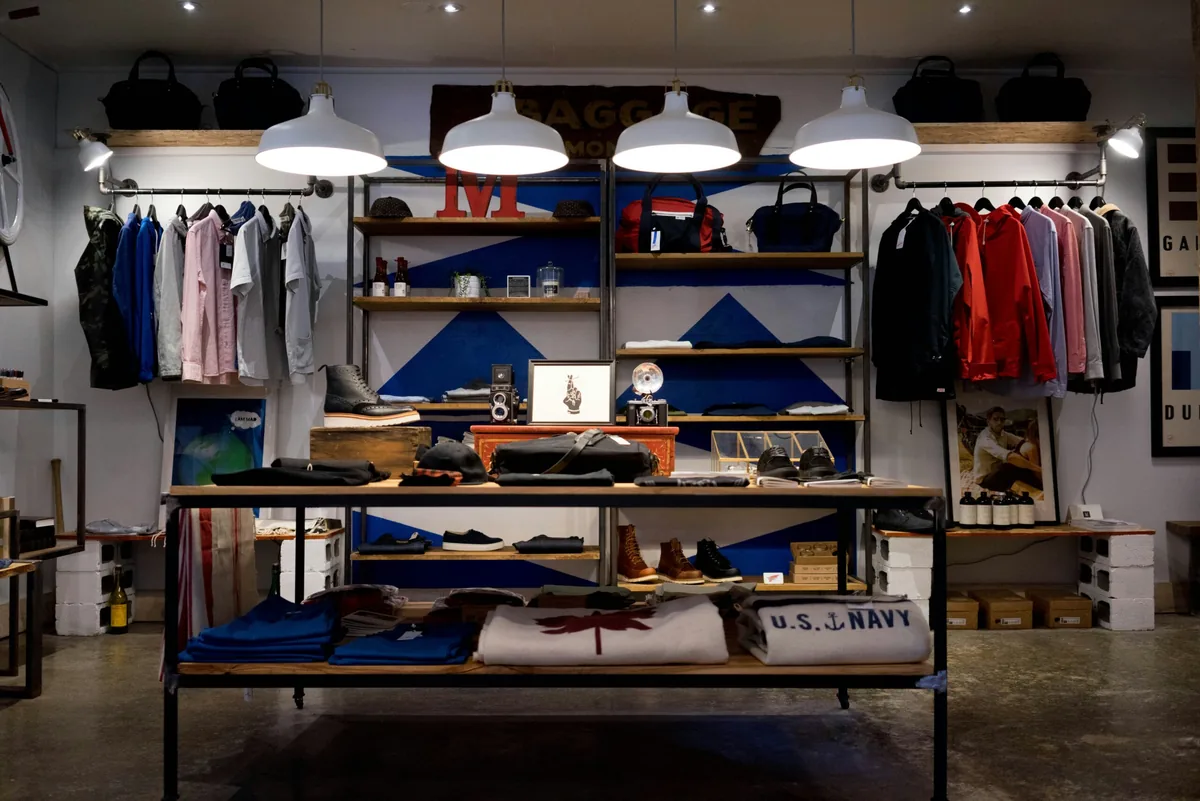 Clothing shop with curated in-store background music
